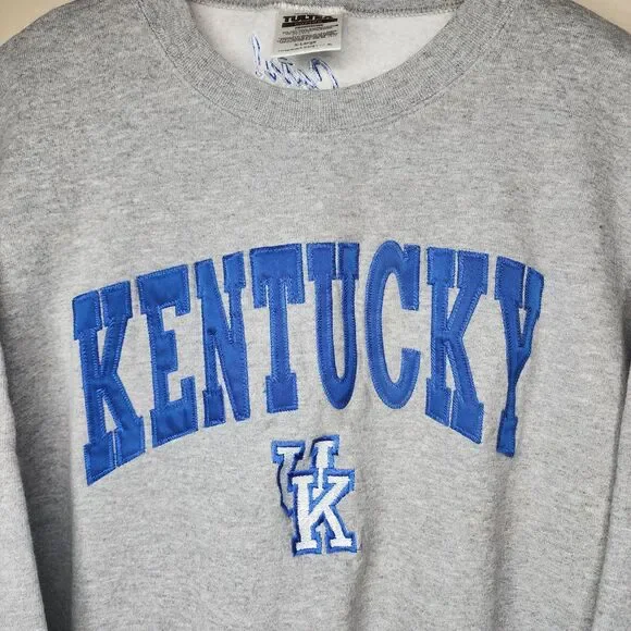 Vintage 90s Kentucky Wildcats Sweatshirt Spellout XL College University Football - Picture 5 of 11